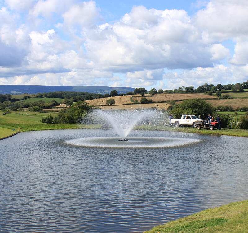 One of Otterbine's Aerating Fountains at Celtic Manor