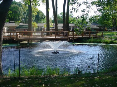 An Otterbine Aerating Fountain in a park