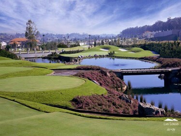 A lake at a golf course